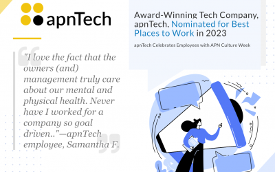 Award-Winning Tech Company, apnTech, Nominated for Best Places to Work in 2023